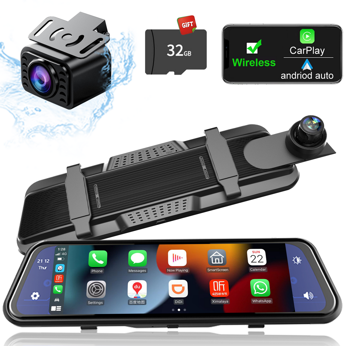 rear view dash cam wireless