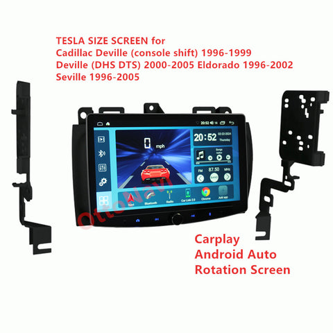 Ottonavi Rotation Tesla Size Screen for Cadillac Deville (console shift) 1996-1999 Deville (DHS DTS) 2000-2005 Eldorado 1996-2002 Seville 1996-2005