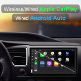 Honda Ridgeline 2005-2014 -- 7 Inch Car Radio Wireless CarPlay Wireless Android Auto Universal Double Din Car Stereo with Live Rear-View Backup Camera AirPlay Bluetooth AM/FM Radio in-Dash Car Stereo Receiver Car MP5 Player